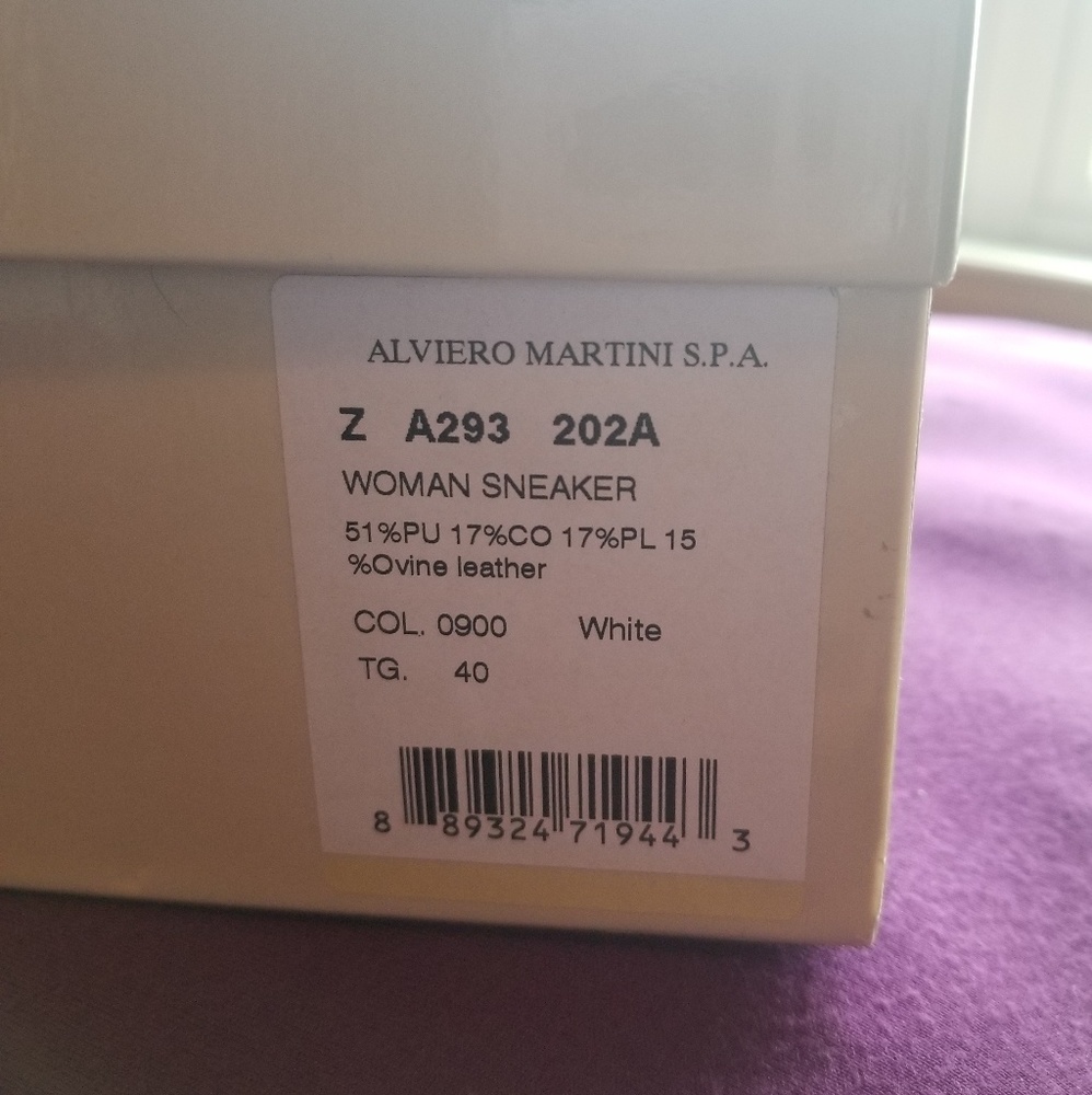White Alviero Martini Sneakers - Picture 6 of 7